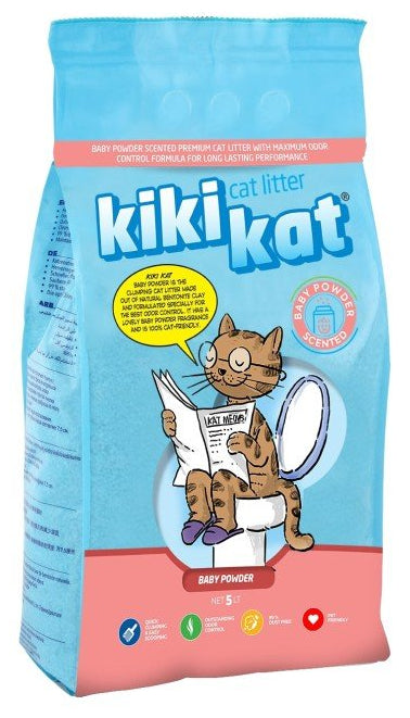 Kiki Kat Cat Litter baby powder 5L.