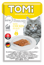 Tomi Wet Food with Chicken in Jelly for Sterilized Cats 85 gr.