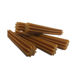 Bunch of wooden sticks with star-shaped ends on a white background