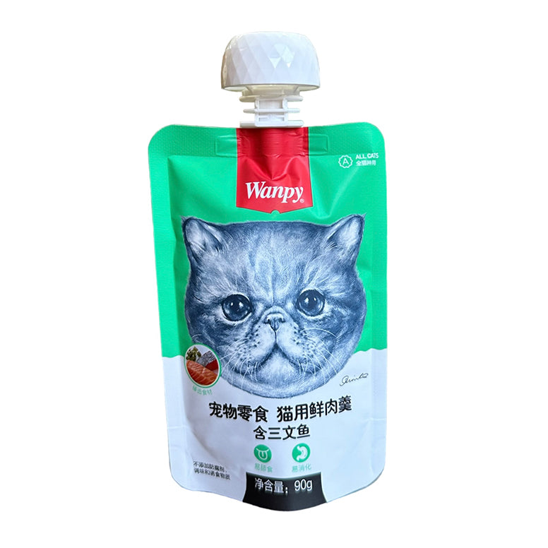 Wanpy Tasty Meat Paste, Salmon 90G.