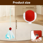 Red silicone product with measurements and close-up on a neutral background