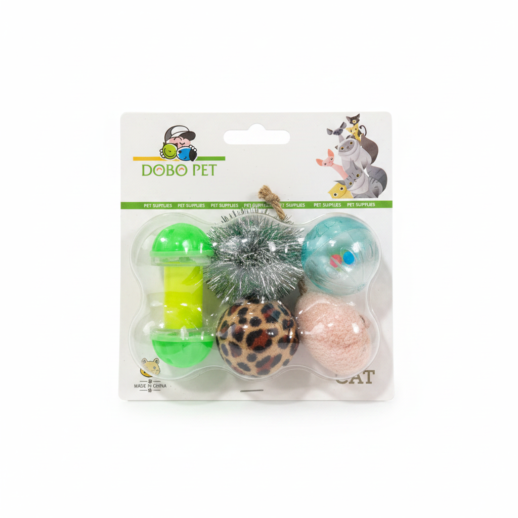 Dobo Pet 5pc Cat Toy Set - White Background