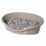 Dog Bed with Gray Dogs Cushion