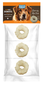 Orgo Rawhide Donuts for Dog Dental Oral Care 3 PC Small.