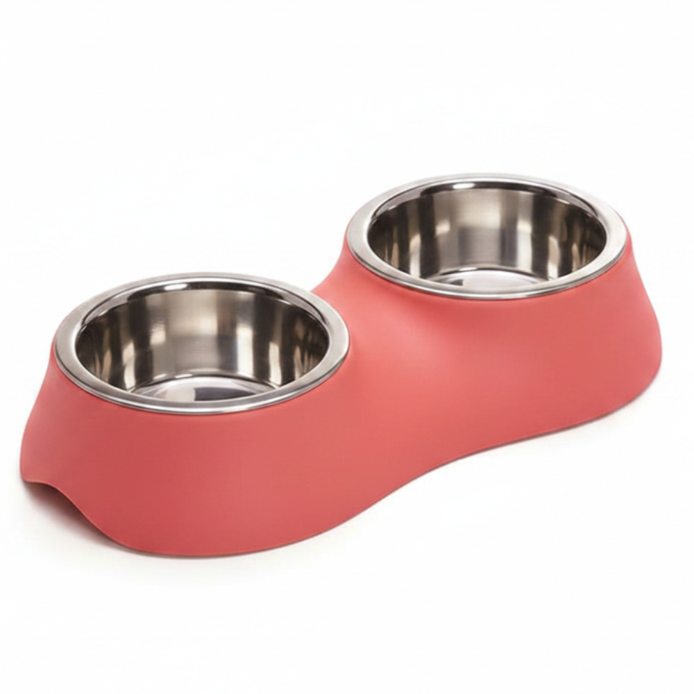 IMac Diva Double Bowl for Pet 0.4+0.4L (32.5*16.5*6.3 Cm) Petfast.shop IMac Bowls & Feeders Cat Dog Supplies petfast.shop EgyptBlue 450.00