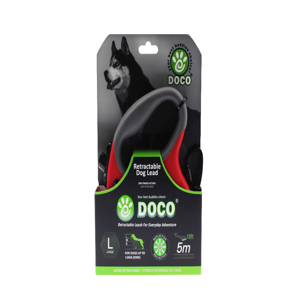 DOCO® ALL DAY ADVENTURE RETRACTABLE DOG LEASH.