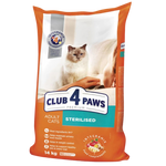 CLUB 4 PAWS Premium Sterilised With Chicken Adult Cats Dry Food 14kg.