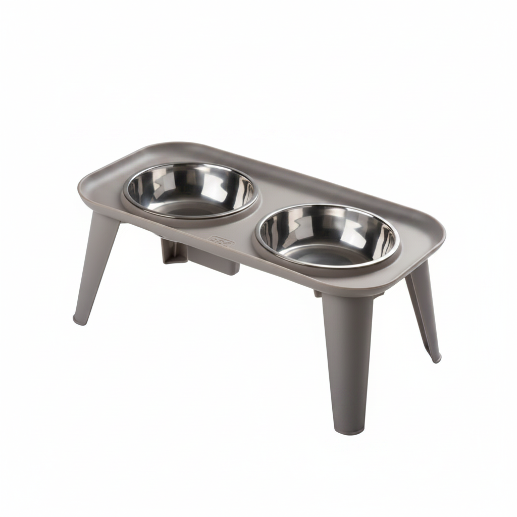 Raised Dog Double Bowl Stand | Elevated Double