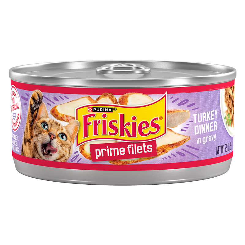 Friskies Prime Filets Turkey Dinner in Gravy Wet Cat Food 156g