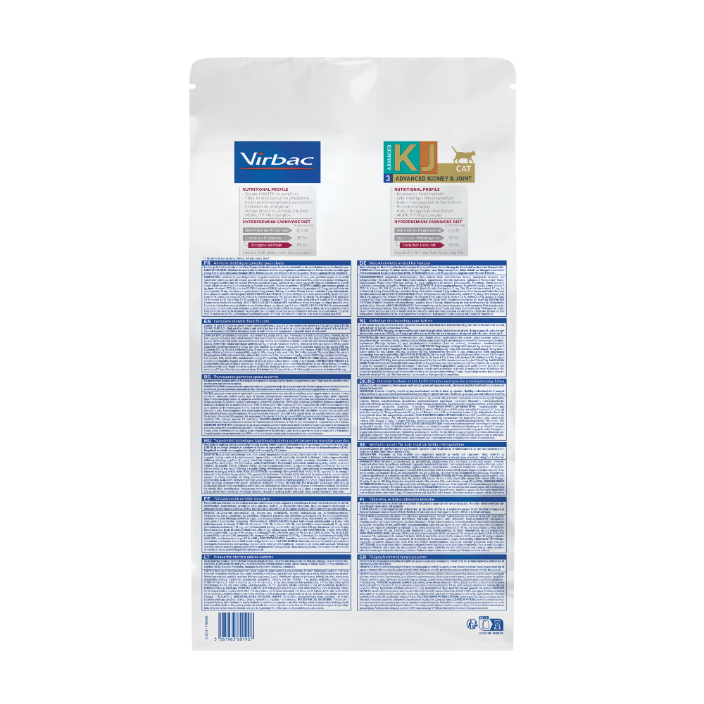 White packaging with blue text and Virbac logo on a white background
