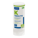 Sebolytic shampoo bottle with Virbac logo on a white background