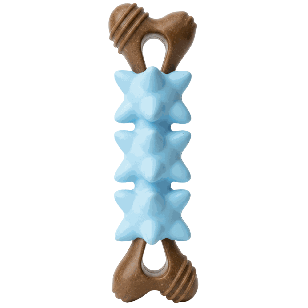 Fish-shaped pet chew toy standing