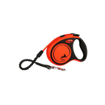 Flexi Xtreme S Black and Orange 5m Retractable Tape Leash for Dogs Up to 20 kg.