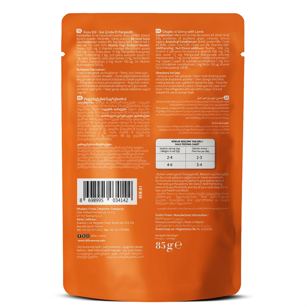 5X Reflex Plus Cat Wet Food Chunks in Gravy with Lamb 85g Petfast.shop Reflex Bundles Cat Exclude Food Wet Food petfast.shop EgyptDefault Title 190.00