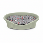 Green Bed - Gray Dogs Cushion