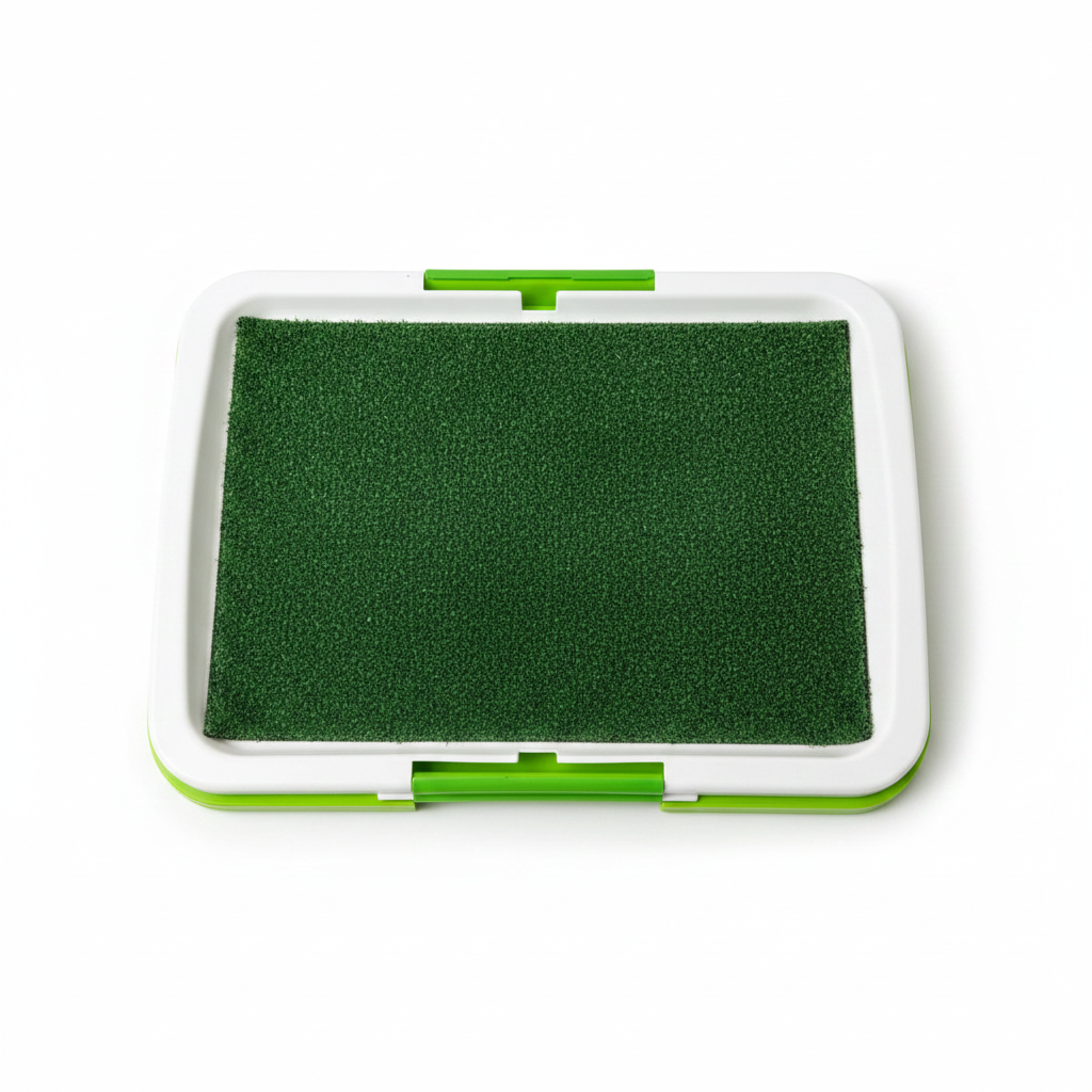 Green Pet Potty Tray - Top View