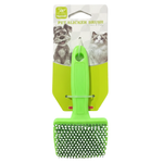 Green Pet Slicker Brush - White Background