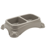 Grey Elevated Pet Bowl - White Background
