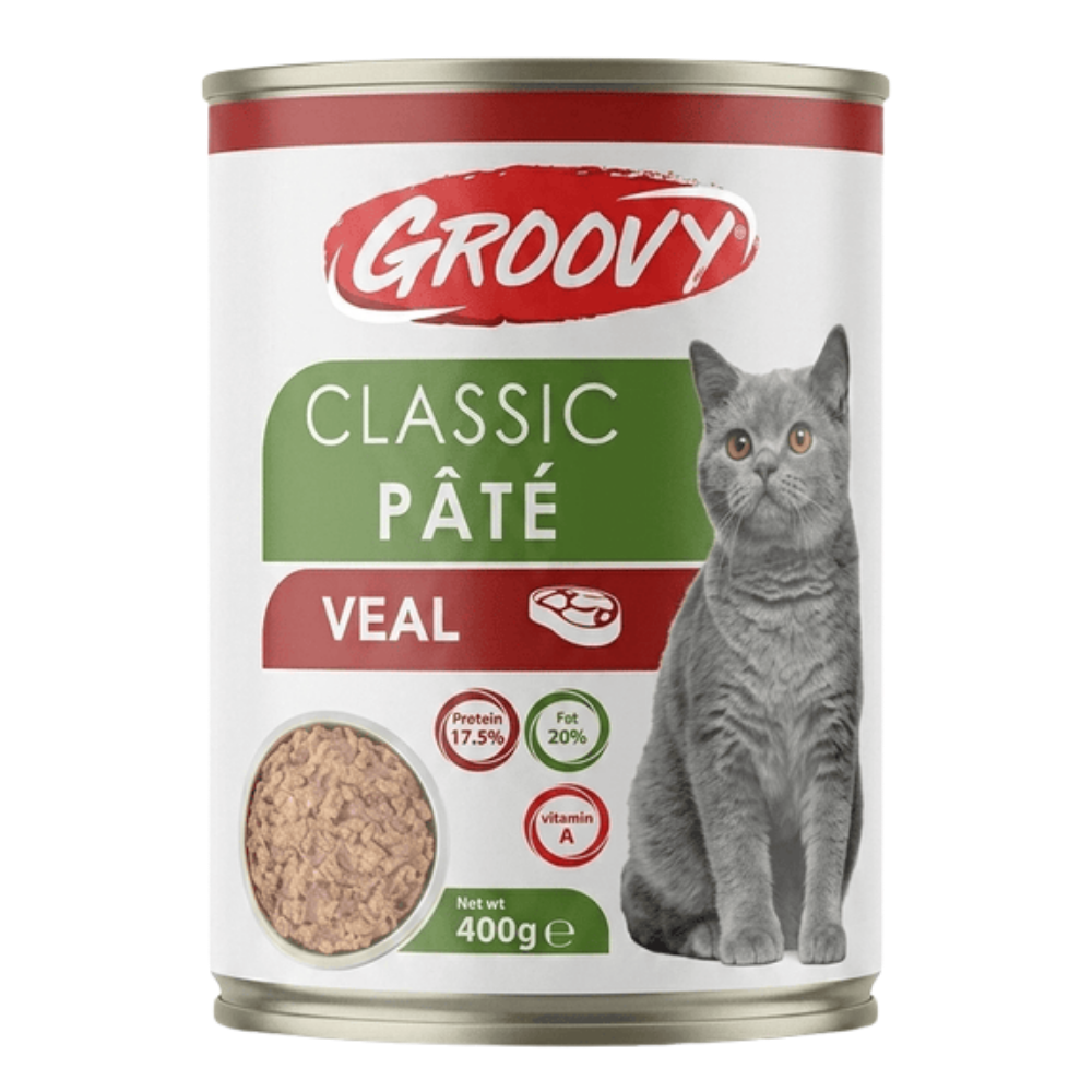 Groovy Wet Food for Cats Classic Pate Veal 400g Petfast.shop Groovy Cat Egypt Brand Food Wet Food petfast.shop Egypt PGR5932S Default Title 48.00