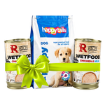 كيس Happy Tails وعلبتا Rich فقط بنفس الترتيب والتفاصيل