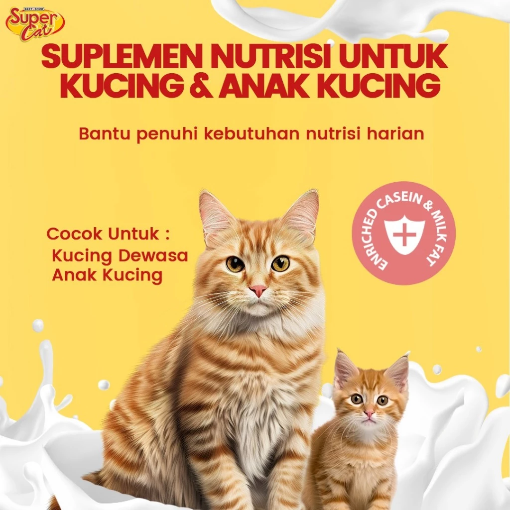 Super Cat Cats & Kitten Milk Lactose Free Susu Cair 150ml Petfast.shop Super Cat Cat Food Milk petfast.shop EgyptDefault Title 280.00