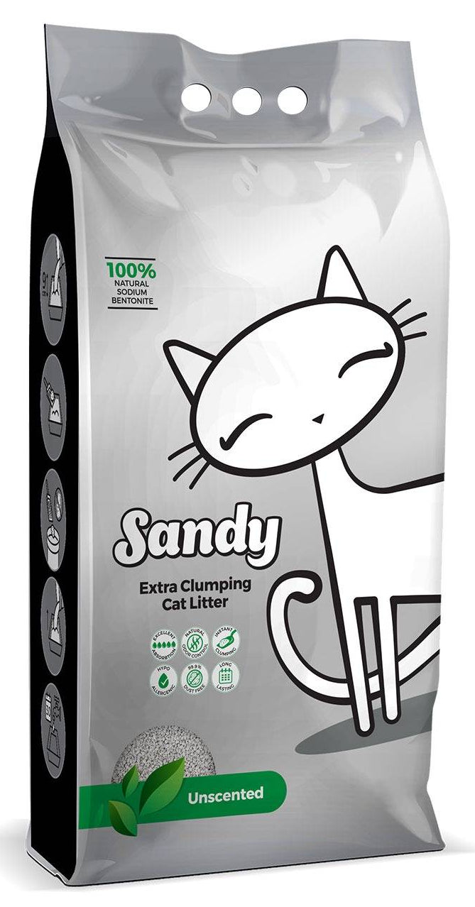 SANDY CAT LITTER EXTRA CLUMPING UNSCENTED 5 KG.