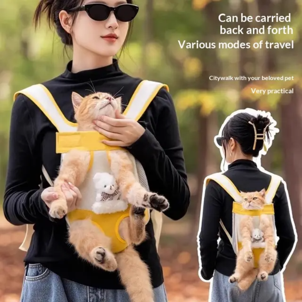 Front-Pack Pet Carrier Backpack for Small Cat & Dog