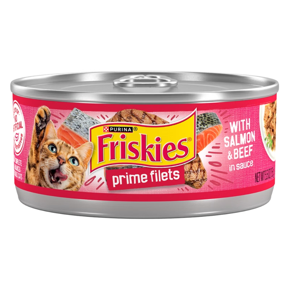Friskies Prime Filets With Salmon & Beef in Sauce Wet Cat Food 156g