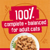 Cat food on a white plate with a red label on an orange background