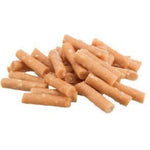 Bunch of dog treats on a white background