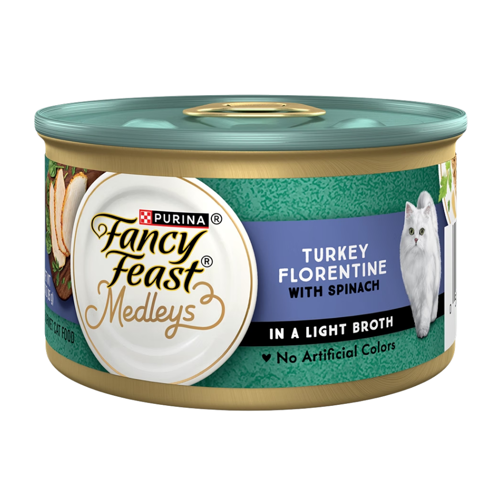 Fancy Feast Medleys Turkey Florentine with Spinach Cat Wet Food85g