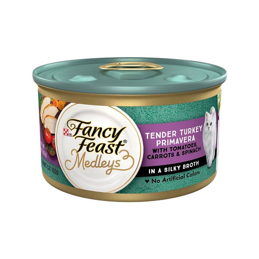 Fancy Feast Medleys Tender Turkey Primavera with Tomatoes, Carrots & Spinach Cat Wet Food85g Petfast.shop Fancy Feast Cat Exclusive Food Wet Food petfast.shop Egypt PFA6891S Default Title 225.00