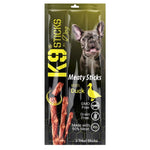 K9 Meaty Sticks Dog Treats - Pack of 3 (Lamb - Turkey - Tuna & Shrimp - Chicken & Liver - Duck).
