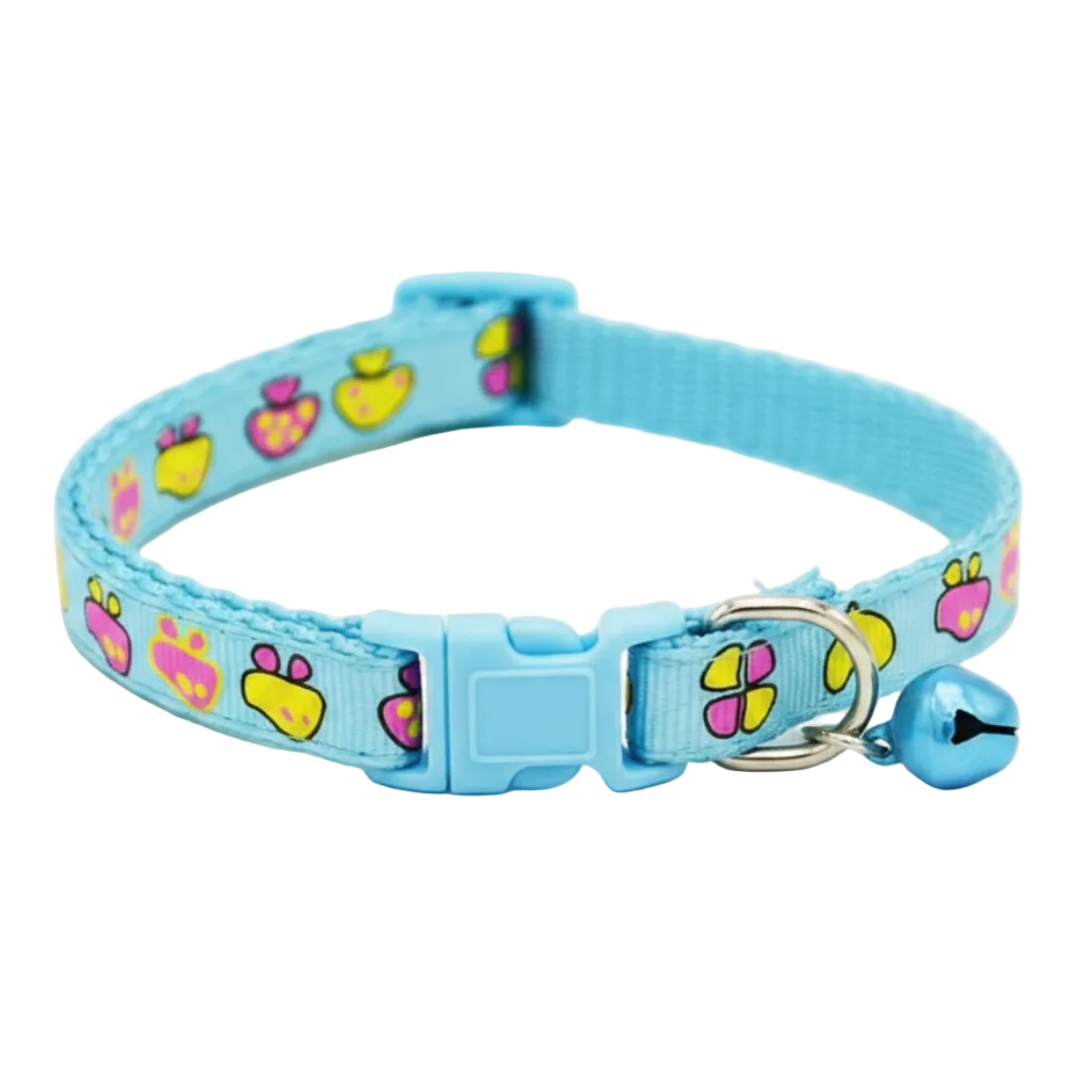 Light Blue Mushroom Collar - White BG