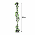 Lime black white dumbbell rope toy with 25cm measurement