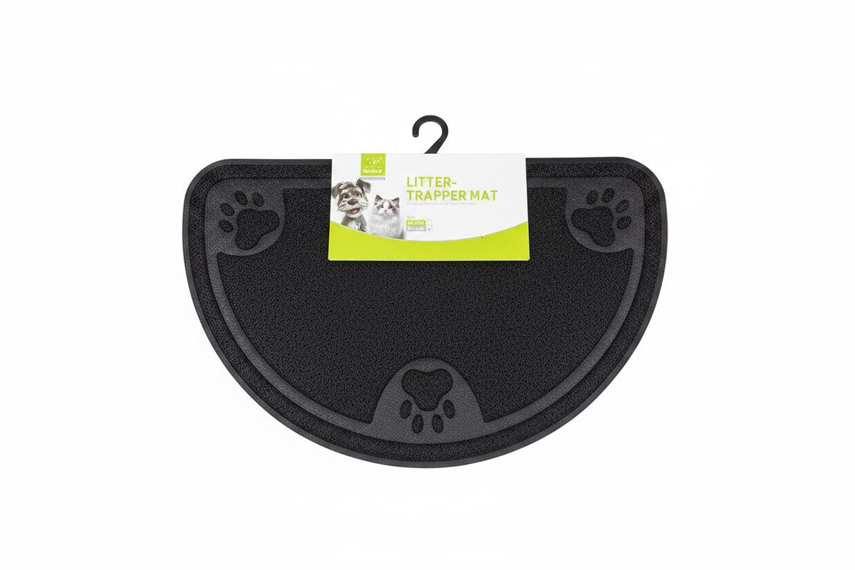 Litter Trapper Mat Black - White Background