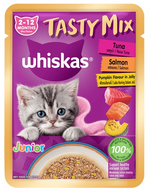 Whiskas Wet Food for Kitten Tasty Mix Jelly with Tuna & Salmon 70g