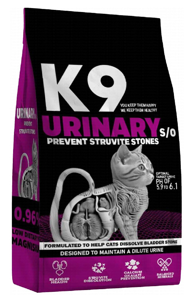 K9 Urinary S/O Dry Cat Food 2 kg.