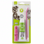 Nunbell Dental Care Kit 4PCS وردي على خلفية بيضاء