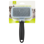 Nunbell Pet Slicker Brush Square Grey - White Background