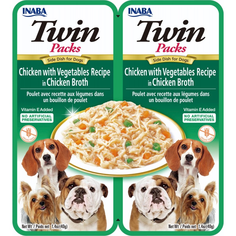 Twins Packs Chicken with Vegetables for dogs 80g.