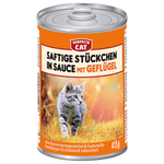 Can of Perfecto Cat cat food with a cat on the label against a white background