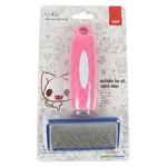 Pet Grooming Brush Pink - White Background