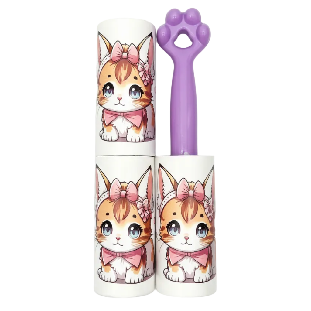 Pet Hair Remover Set - Cat with Bow