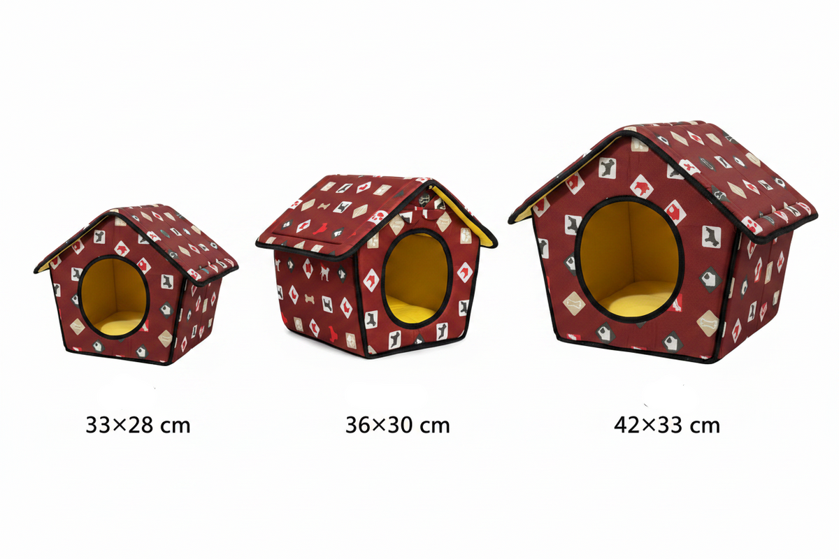 Pet House Red - Size Comparison
