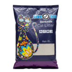 Petfast.shop True Test Bentonite Cat Litter in Lavender scent, 5L bag with a colorful cat design. Low dust, fast-clumping.
