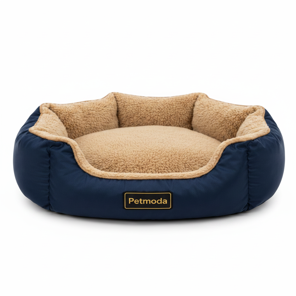 Petmoda Navy Bed - Camel Interior