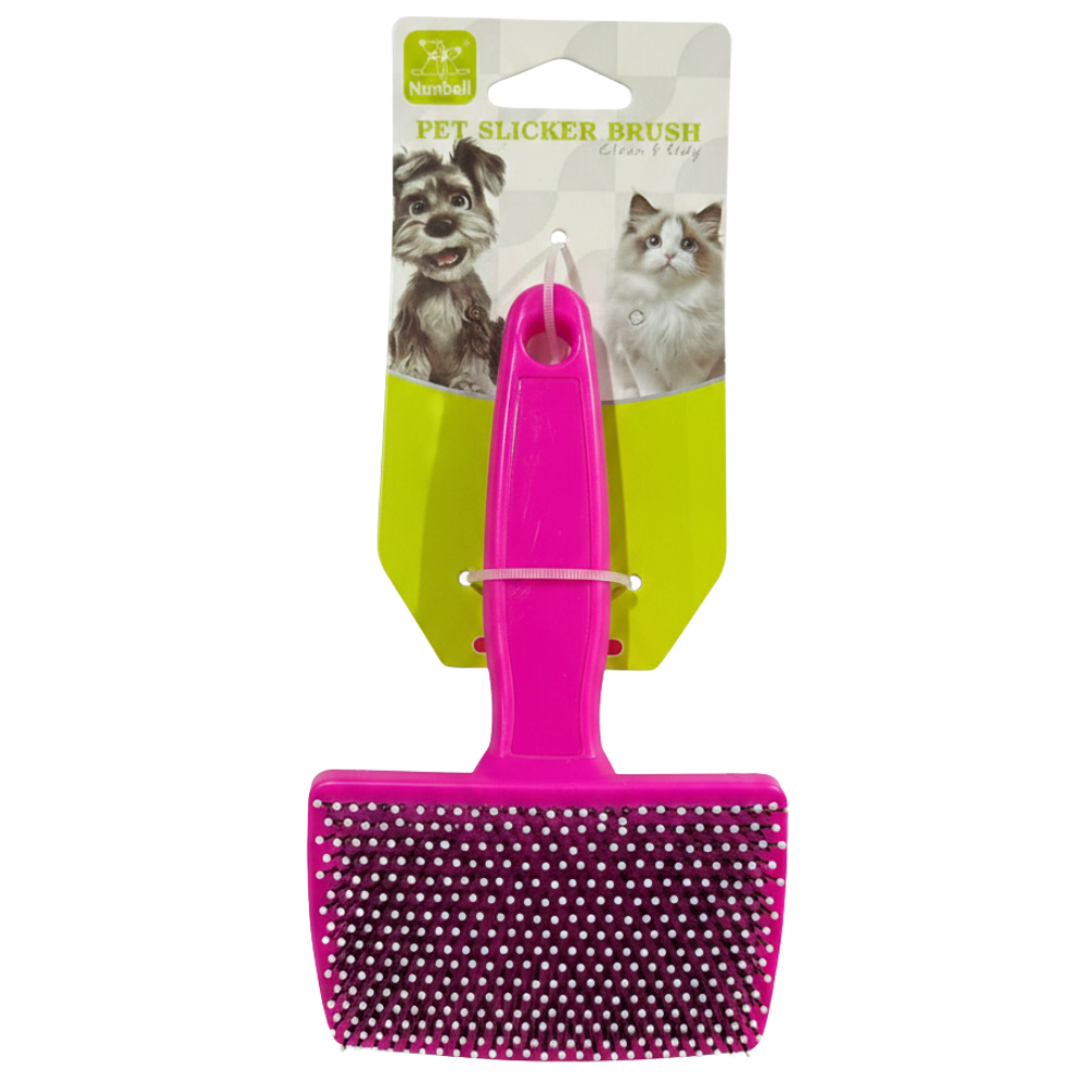Pink Large Pet Slicker Brush - White Background