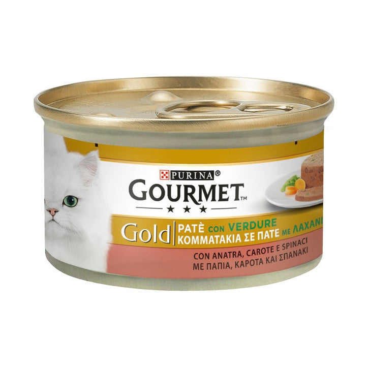 GOURMET PURINA GOLD WITH DUCK and CARROTS 85 GR.