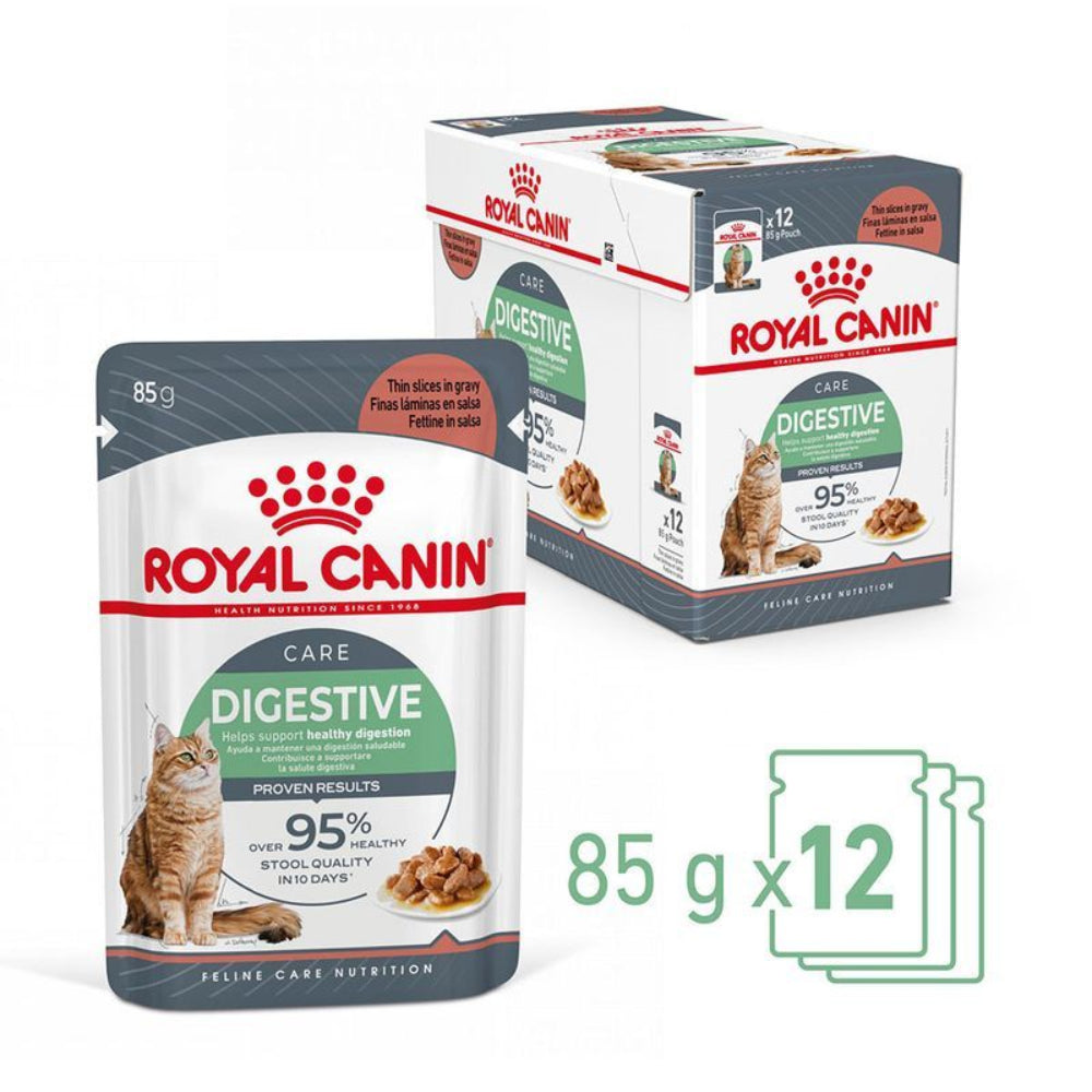 Royal Canin Digestive Care cat food packaging on a white background